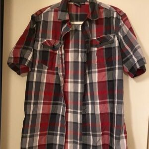 Burnside Red and Black Checkered Shirt